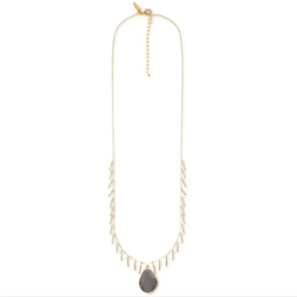 Style & Co Shaky Bar & Stone Long Pendant Necklace, 32 + 3 Extender, Grey - Picture 1 of 2